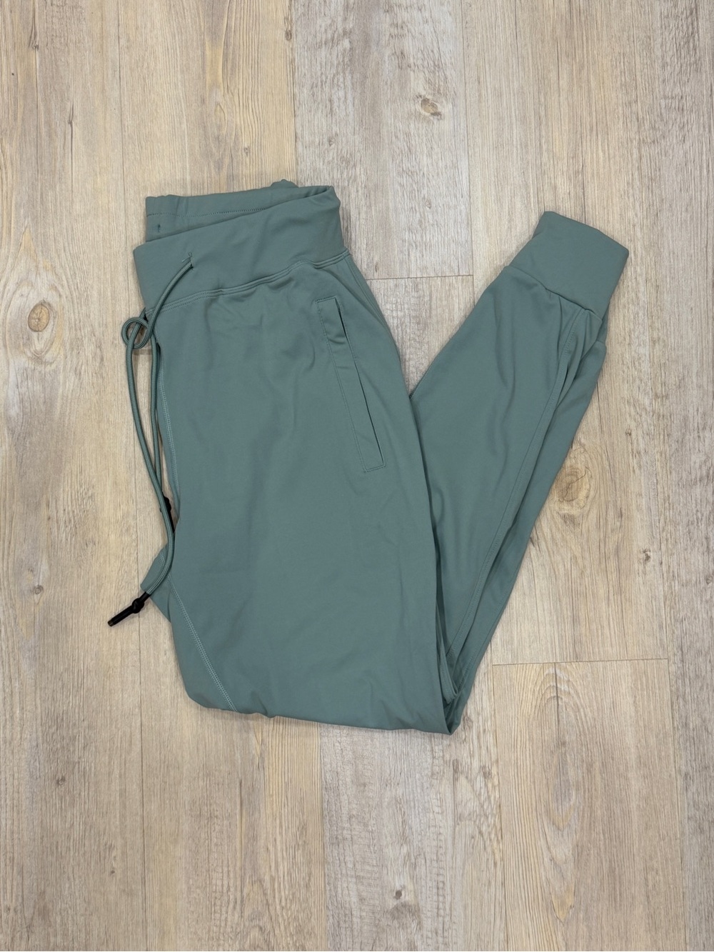 Women's Sage Green Drawstring Athletic Joggers